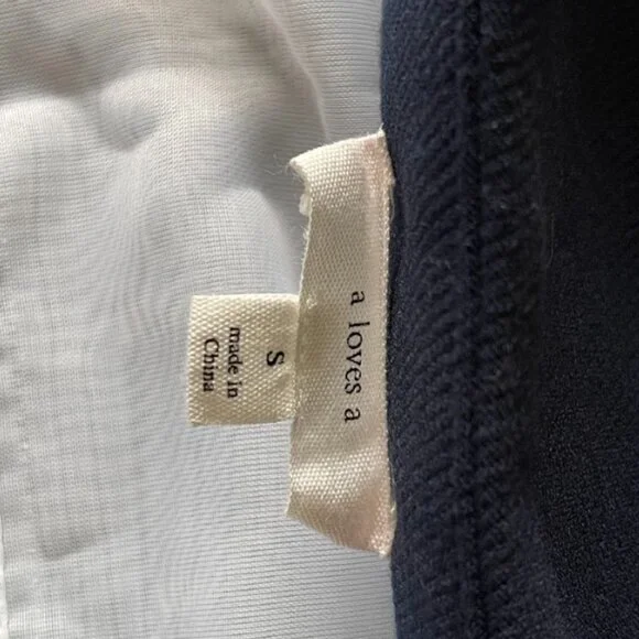 Navy Blue Wrap Mini Skirt - Picture 5 of 10